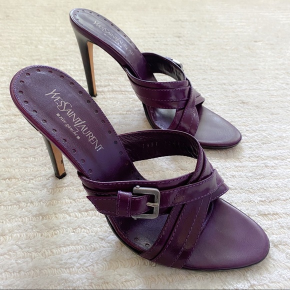 YSL Rive gauche purple slides - Picture 10 of 16